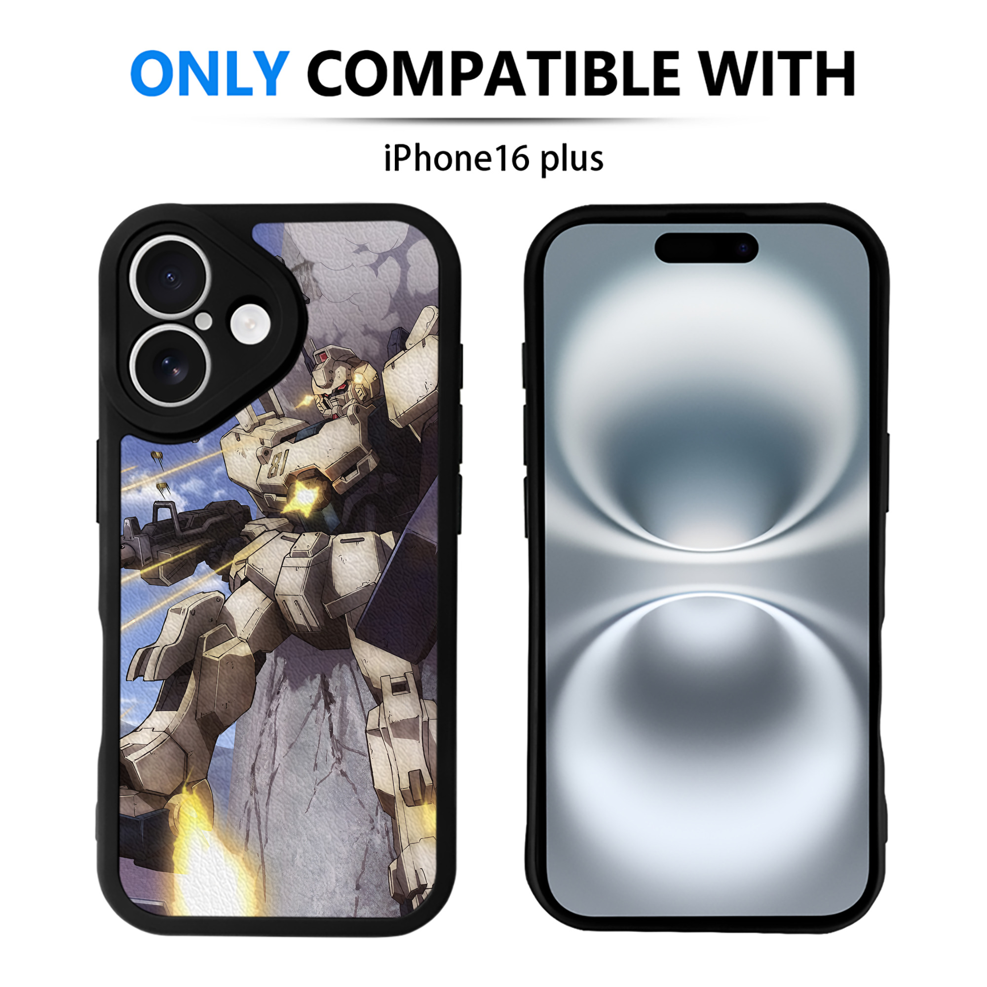 （画像用） 機動戦士ガンダム Mobile Suit Gundam 【iPhone 16シリーズ対応】シリコンスマホケース（レザー調） 材質：シリコン